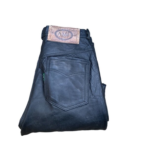 Vintage AMI London Leather Pants Size 34 - Picture 13 of 13